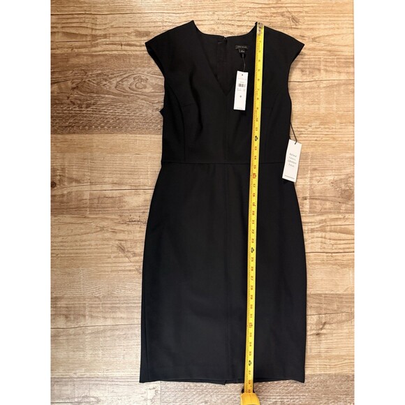 Ann Taylor Dress Size 0 NWT Black Sleeveless Lined Sheath Suiting Collection - Picture 3 of 5